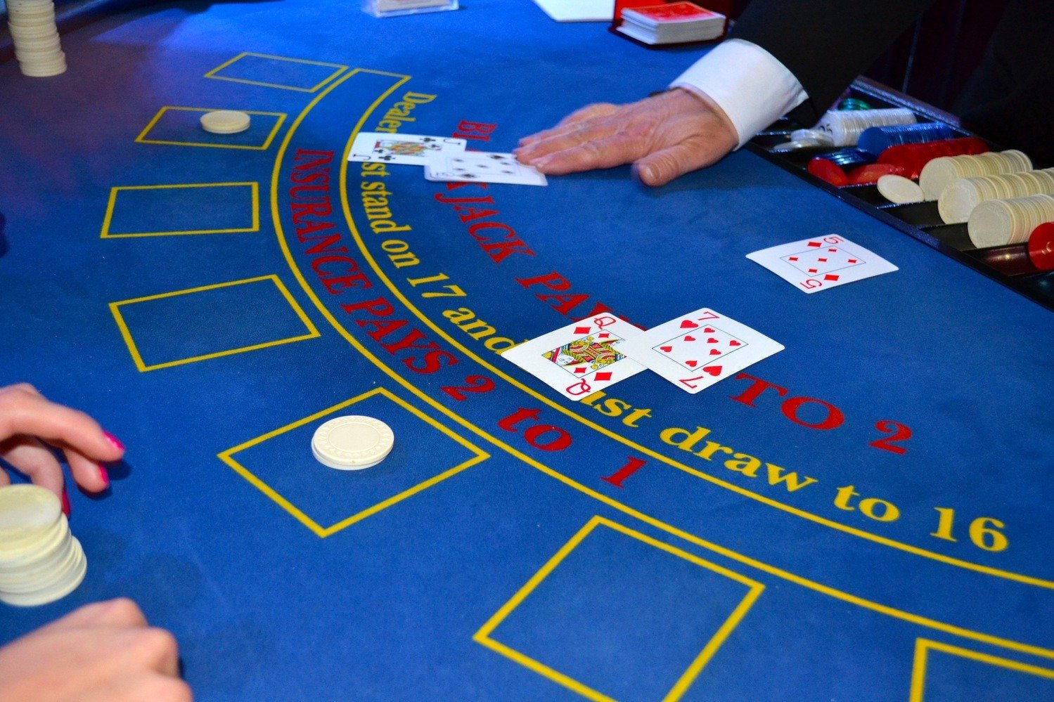 Blackjack table